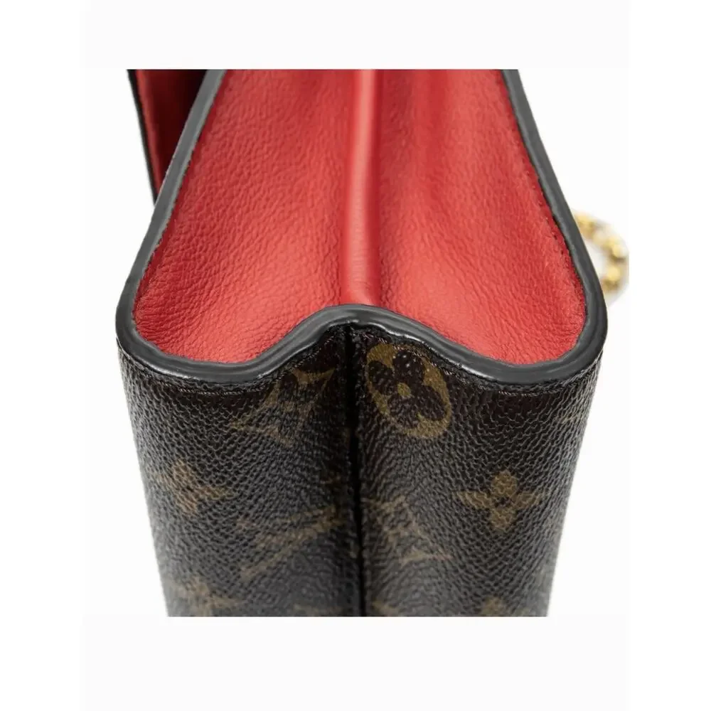 Louis Vuitton Monogram Victoire Bag - Cerise (Cherry) Red Leather Flap PRISTINE